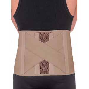501 CAMPX - Corsetto elastico lombosacrale con rinforzi paravertebrali e supporto lombare ad incrocio