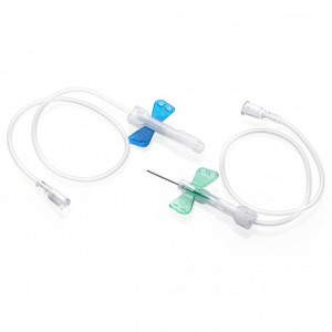 Aghi Butterfly - 23 g. blu con sicurezza Rays - Set per prelievo FLY/SAFE Aghi Butterfly - 23 g. blu con sicurezza Rays - Set per prelievo FLY/SAFE