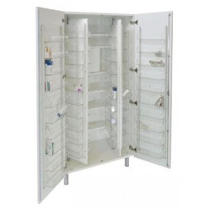 MS48/2 - Armadio porta farmaci con tesoretto 60 scomparti MS48/2 - Armadio porta farmaci con tesoretto 60 scomparti