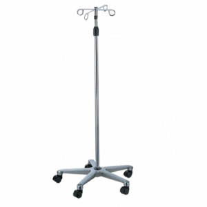 Asta porta flebo 4 Ganci su Ruote - Intermed SO-10