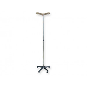 27843 - ASTA PORTAFLEBO 2 GANCI - su piantana alluminio