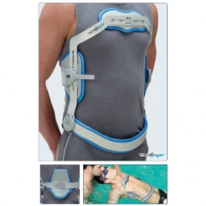 Busto iperestensore a “tre punti” con banda pelvica basculante (bloccabile/sbloccabile) idrorepellente