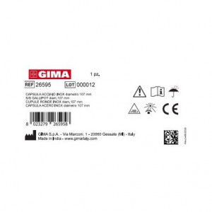 CAPSULA ACCIAIO INOX diametro 107 mm CAPSULA ACCIAIO INOX diametro 107 mm