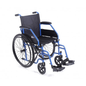 Carrozzina pieghevole ad autospinta in acciaio verniciato – Serie Start - BLU