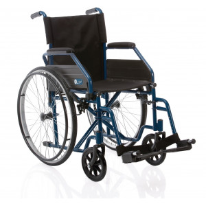 Carrozzina pieghevole ad autospinta in acciaio verniciato – Serie Start - BLU