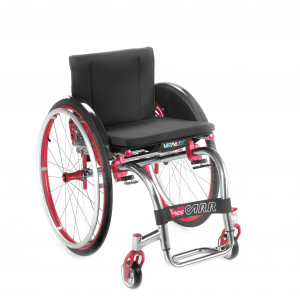 VENUS ELITE carrozzina ortopedica con telaio rigido in titanio, con lunghezza telaio a scelta, con sedile regolabile in altezza, inclinazione e posizione