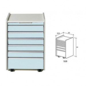 45366 - Cassettiera S9 - Azzurra