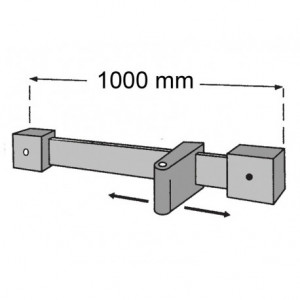 BARRA DA PARETE CON MORSETTO per lampade