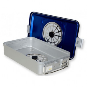 CONTAINER CON FILTRO medio h100 mm - blu forato CONTAINER CON FILTRO medio h100 mm - blu forato