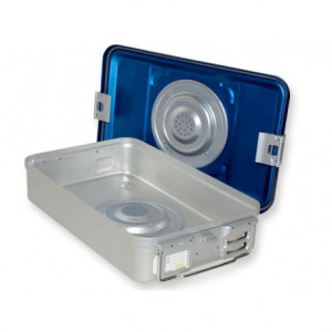 CONTAINER CON VALVOLA medio h100 mm - blu forato CONTAINER CON VALVOLA medio h100 mm - blu forato