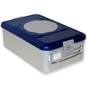 CONTAINER CON VALVOLA medio h150 mm - blu forato CONTAINER CON VALVOLA medio h150 mm - blu forato