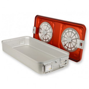 CONTAINER CON FILTRO grande h100 mm - rosso