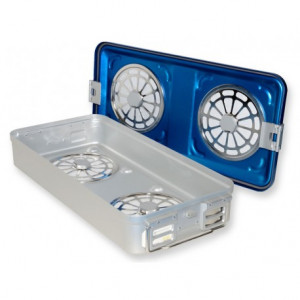 CONTAINER CON FILTRO grande h100 mm - blu forato CONTAINER CON FILTRO grande h100 mm - blu forato
