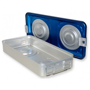 CONTAINER CON VALVOLA grande h100 mm - blu forato CONTAINER CON VALVOLA grande h100 mm - blu forato