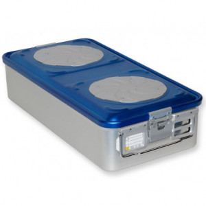CONTAINER CON VALVOLA grande h135 mm - blu forato CONTAINER CON VALVOLA grande h135 mm - blu forato