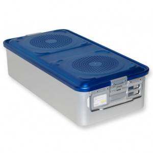 CONTAINER CON FILTRO grande h150 mm - blu forato CONTAINER CON FILTRO grande h150 mm - blu forato