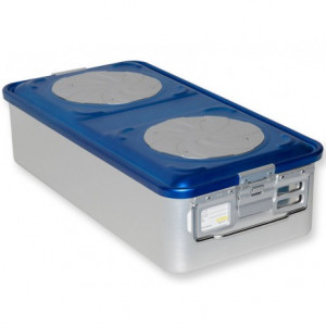 CONTAINER CON VALVOLA grande h150 mm - blu forato CONTAINER CON VALVOLA grande h150 mm - blu forato