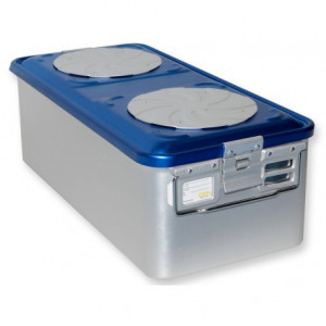 CONTAINER CON VALVOLA grande h200 mm - blu forato CONTAINER CON VALVOLA grande h200 mm - blu forato