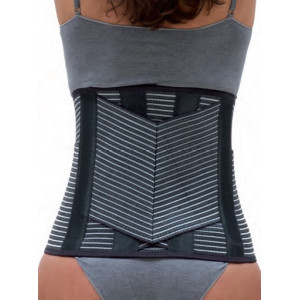 408 ACTION - Corsetto elastico lombosacrale con rinforzi paravertebrali e supporto lombare a“V”