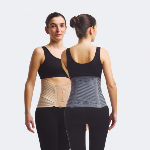 PRS610 - Corsetto elastico lombosacrale con rinforzi paravertebrali e supporto lombare ad incrocio