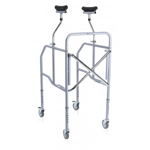 RP754S - Deambulatore in acciaio verniciato – Pieghevole con appoggio sottoascellare – Gambe regolabili in altezza 0÷12,5 cm – Serie Click