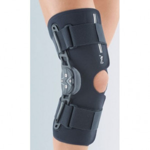Ginocchiera Phylo 72A, in tessuto Phylo®  armata aperta con snodo policentrico regolabile in flex./ext., h 34 cm