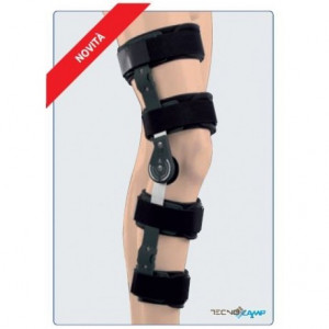 Ginocchiera post operatoria telescopica scheletricacon articolazioni regolabili