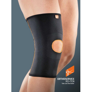 PR3-G1163 - Ginocchiera tubolare corta in tessuto Aer-OS con foro rotuleo - GenuFIT 63