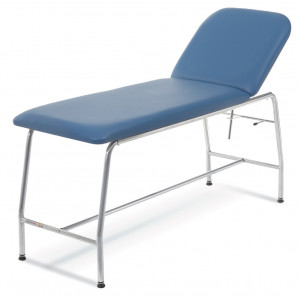 MOC330 - Lettino professionale per visita medica – Tubolare rotondo in acciaio cromato – Made in Italy – Lybra