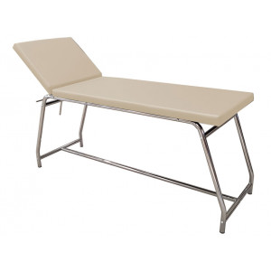 44458 - LETTINO DA VISITA - portata 120 kg, cromato - materasso beige