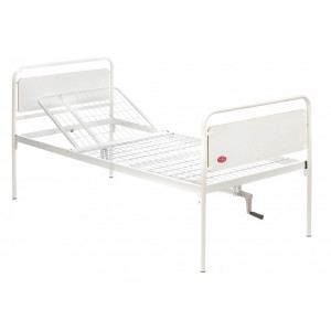 MI100 - Letto degenza ad uno snodo manuale, 1 manovella, larghezza 90 cm – Serie TULIPANO MI100 - Letto degenza ad uno snodo manuale, 1 manovella, larghezza 90 cm – Serie TULIPANO