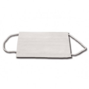 25674 - MASCHERINA 3 VELI PEDIATRICA - bianca con elastici 25674 - MASCHERINA 3 VELI PEDIATRICA - bianca con elastici
