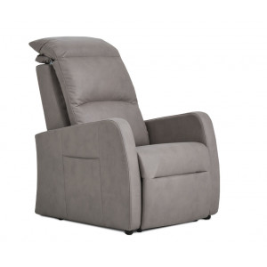 MATISSE - Poltrona relax a due motori seduta a molle insacchettate, schienale imbottito in fiocco e poggiatesta con cricchetto regolabile (sfoderabile)
