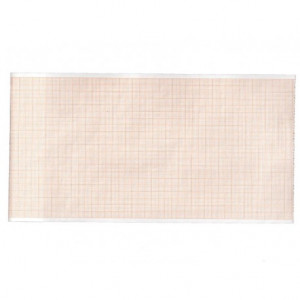Carta termica ECG 112x27 mmxm - rotolo griglia arancio Carta termica ECG 112x27 mmxm - rotolo griglia arancio