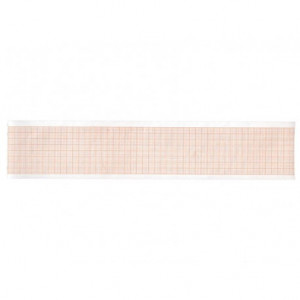Carta termica ECG 50x23 mmxm - rotolo griglia arancio Carta termica ECG 50x23 mmxm - rotolo griglia arancio
