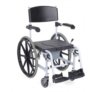 RS847 - Sedia comoda per WC e per doccia ad autospinta – Imbottitura in PU RS847 - Sedia comoda per WC e per doccia ad autospinta – Imbottitura in PU