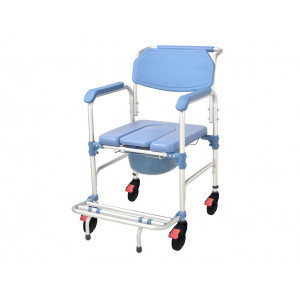 43196 -  SEDIA A ROTELLE COMODA BLU