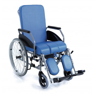 Sedia comoda in acciaio verniciato, con schienale reclinabile – Autospinta posteriore – Komoda RC340 Sedia comoda in acciaio verniciato, con schienale reclinabile – Autospinta posteriore – Komoda RC340