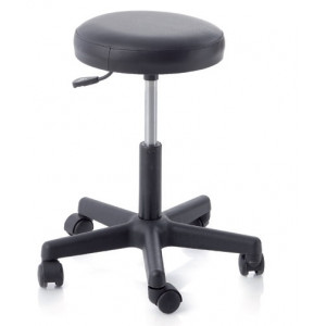 MI477BIANCO - Sgabello girevole con base in polipropilene – Pistone a gas con elevazione 14 cm – Made in Italy (bianco)