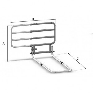 Sponda da letto anticaduta-  telescopica - ribaltabile