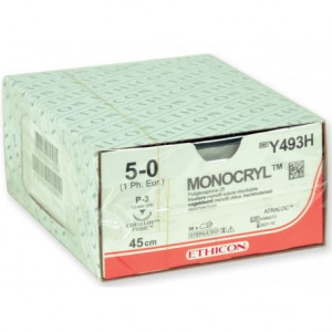 SUTURA ASSORBIBILE ETHICON MONOCRYL - 5/0 ago 19 mm  SUTURA ASSORBIBILE ETHICON MONOCRYL - 5/0 ago 19 mm