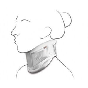 TO0300 - Collare cervicale “NEW SCHANZ” trasparente, altezza regolabile a velcro - Misure S/M/L