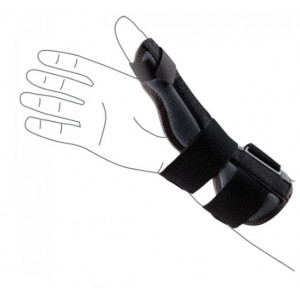 TO2205N - Tutore steccato ‘’RHIZOTEN III’’ per pollice, tunnel carpale, 4°- 5° dito/metacarpo - Misura Universale - Ambidestro