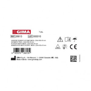 VASSOIO DI MAYO ACCIAIO INOX - 254x165x18 mm VASSOIO DI MAYO ACCIAIO INOX - 254x165x18 mm